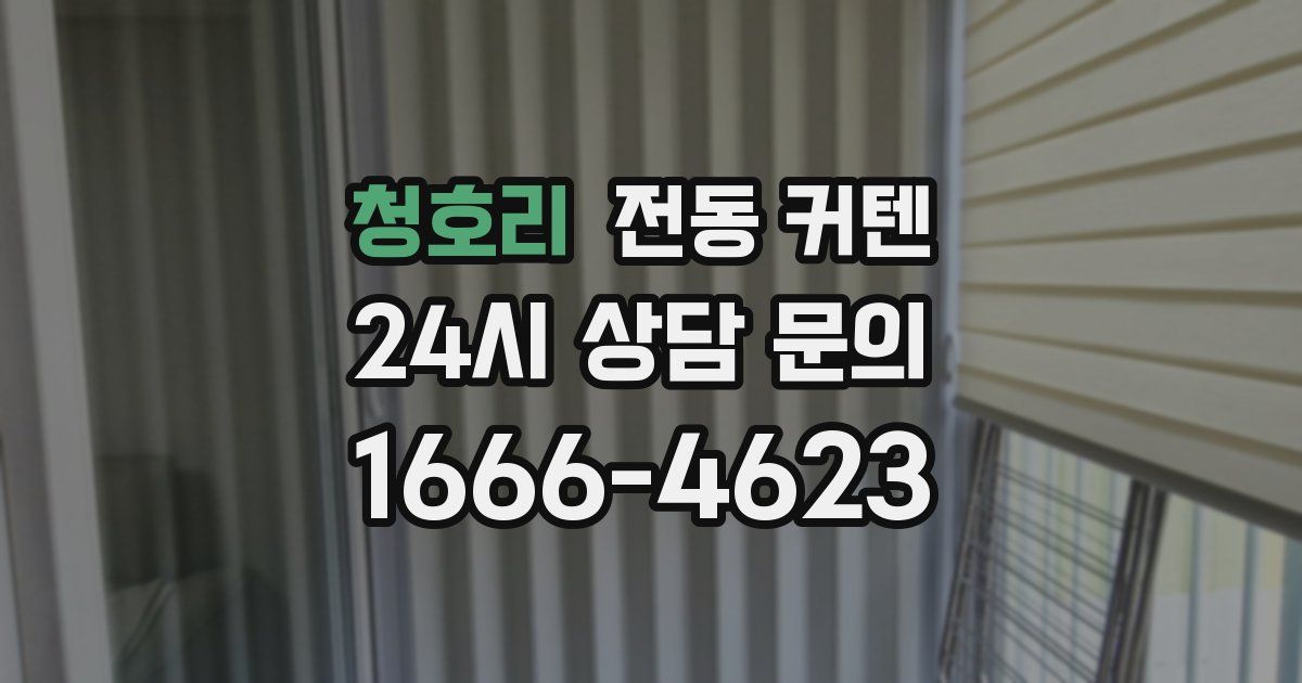 청호리 전동 커텐