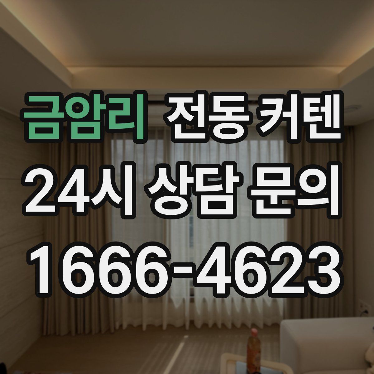 금암리 전동 커텐