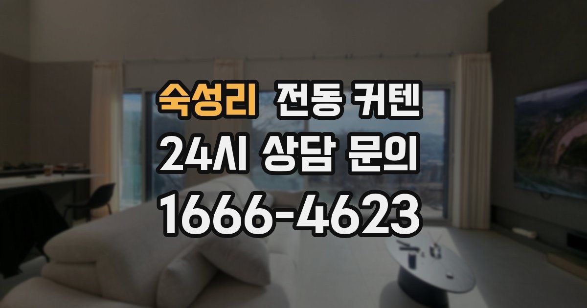 숙성리 전동 커텐