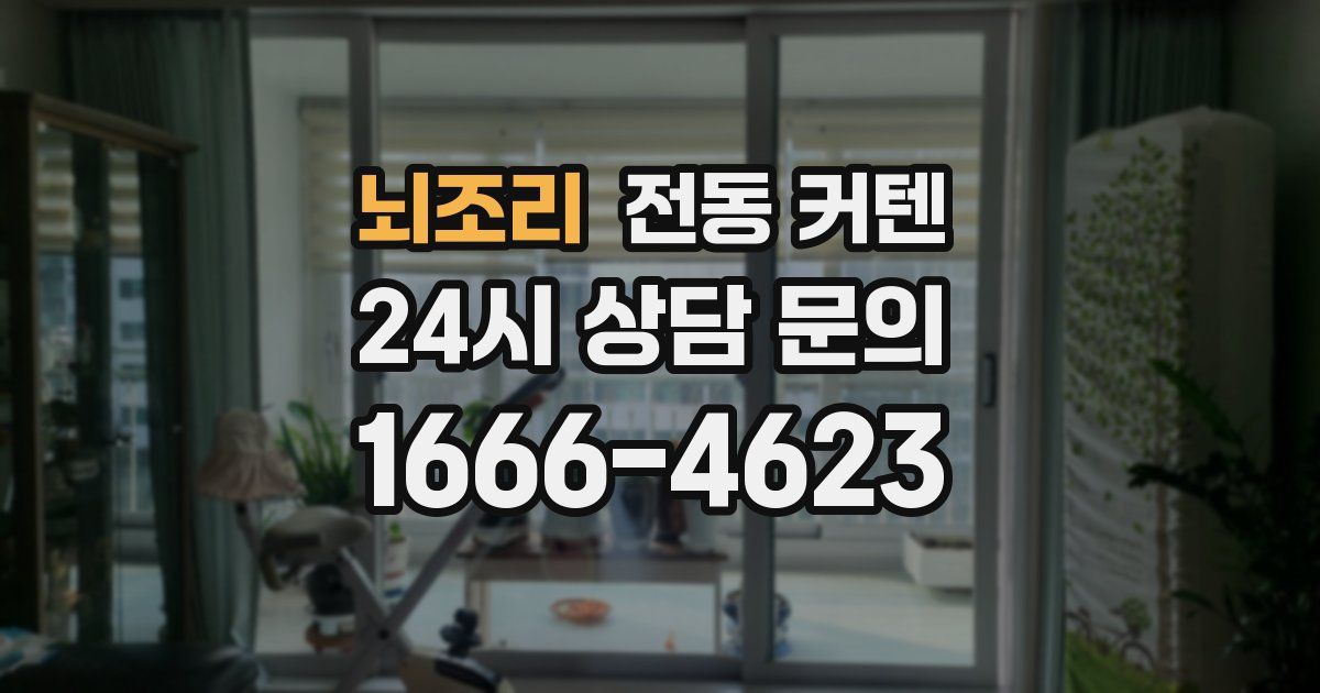 뇌조리 전동 커텐