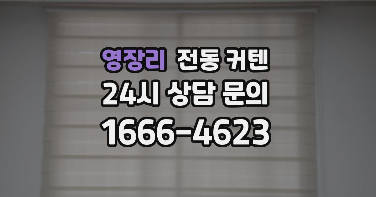 영장리 전동 커텐