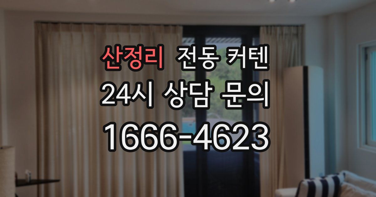 산정리 전동 커텐