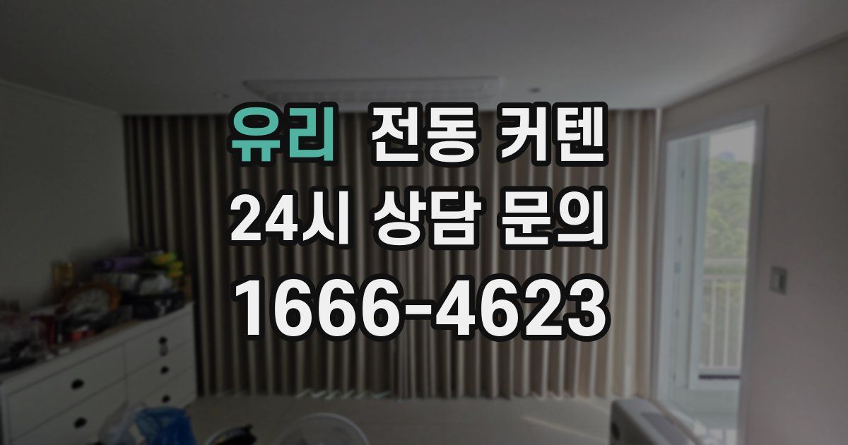 유리 전동 커텐