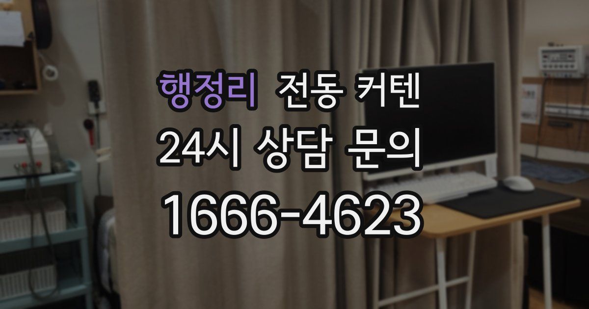 행정리 전동 커텐