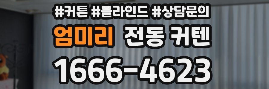 엄미리 전동 커텐