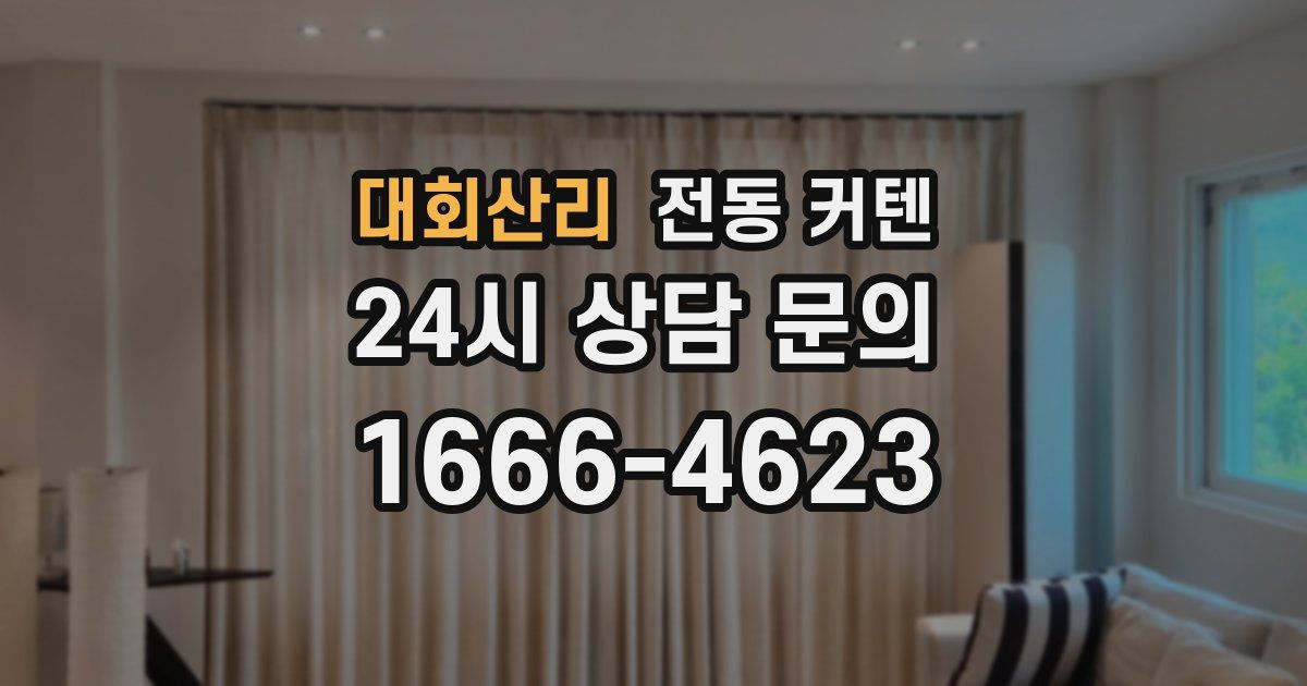 대회산리 전동 커텐