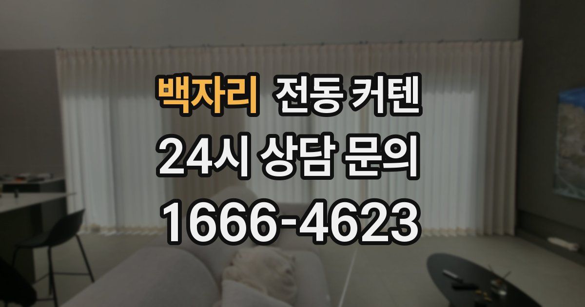 백자리 전동 커텐