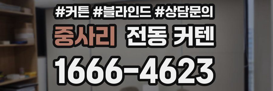 중사리 전동 커텐