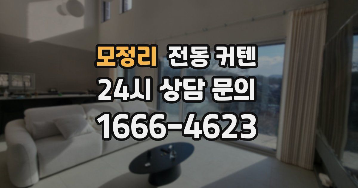 모정리 전동 커텐