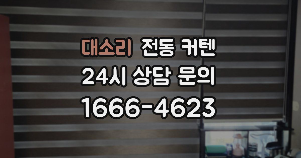 대소리 전동 커텐