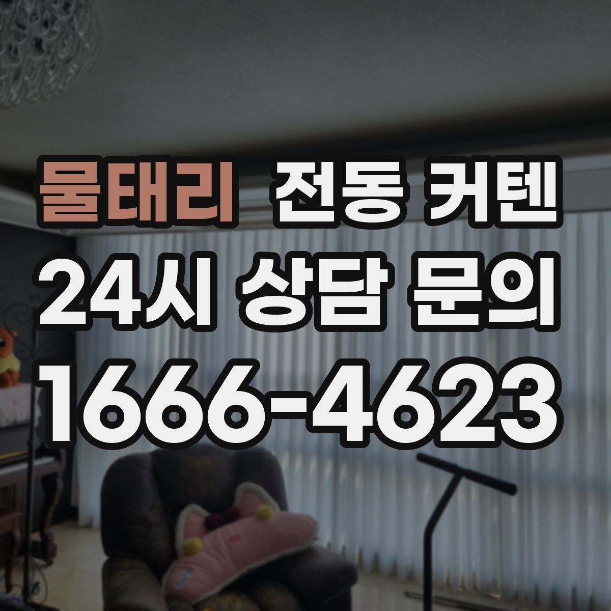 물태리 전동 커텐