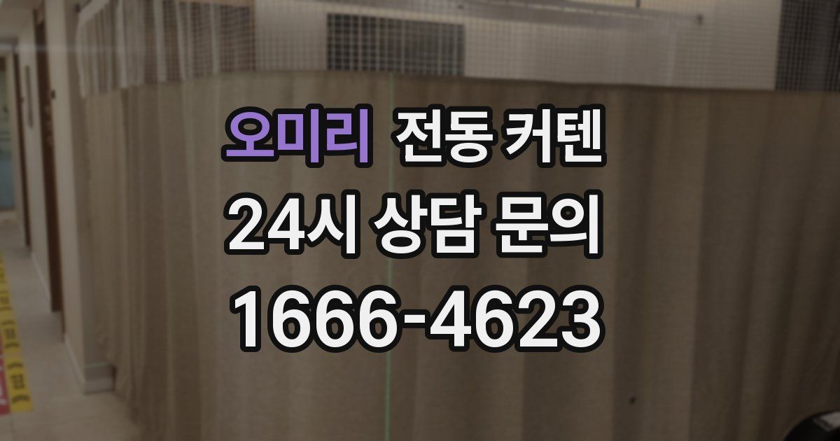오미리 전동 커텐
