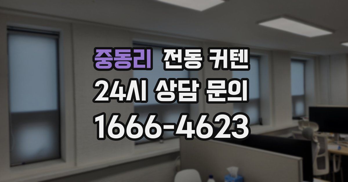 중동리 전동 커텐