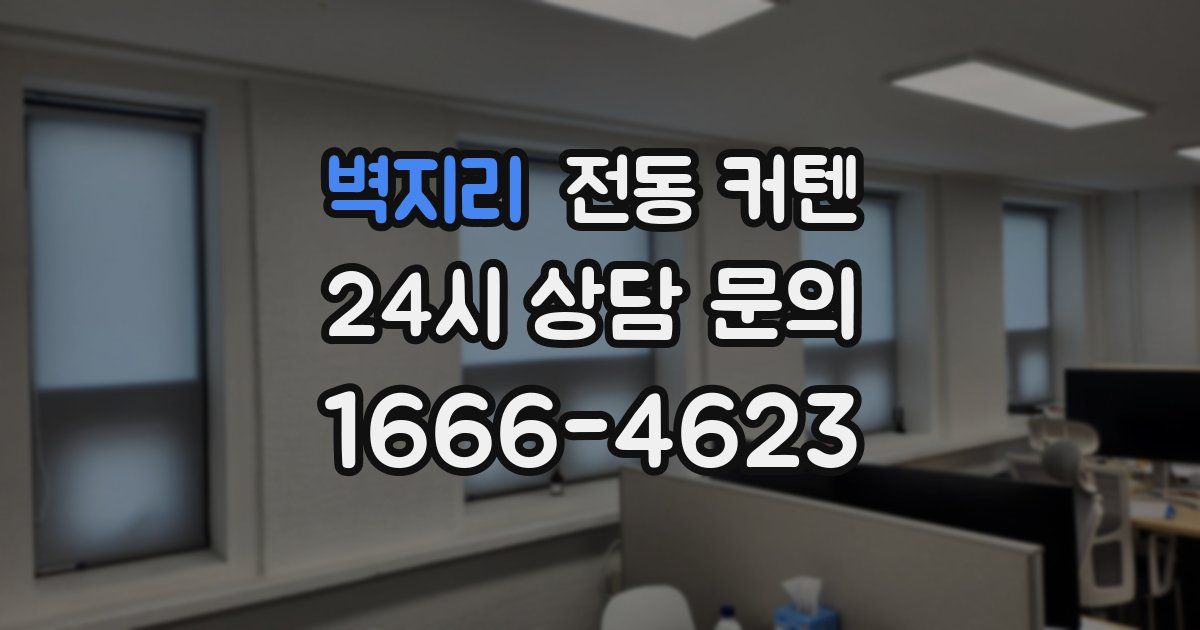 벽지리 전동 커텐