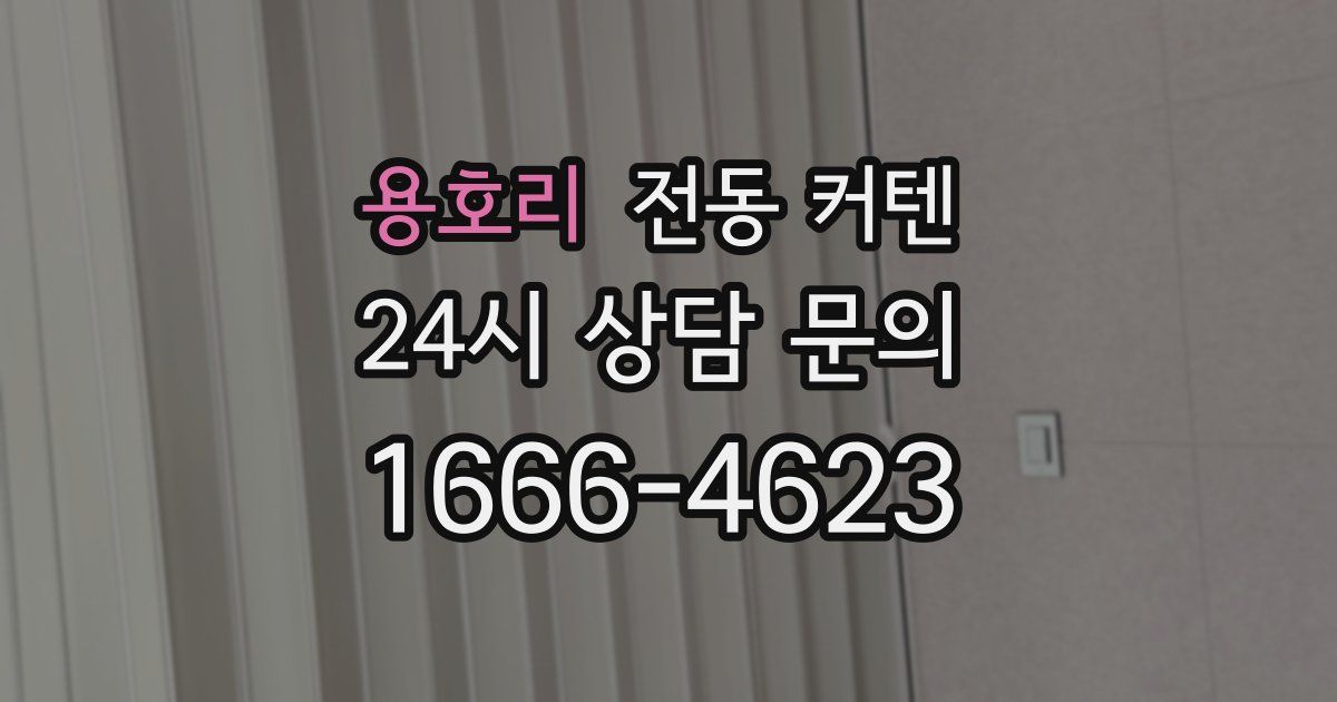 용호리 전동 커텐