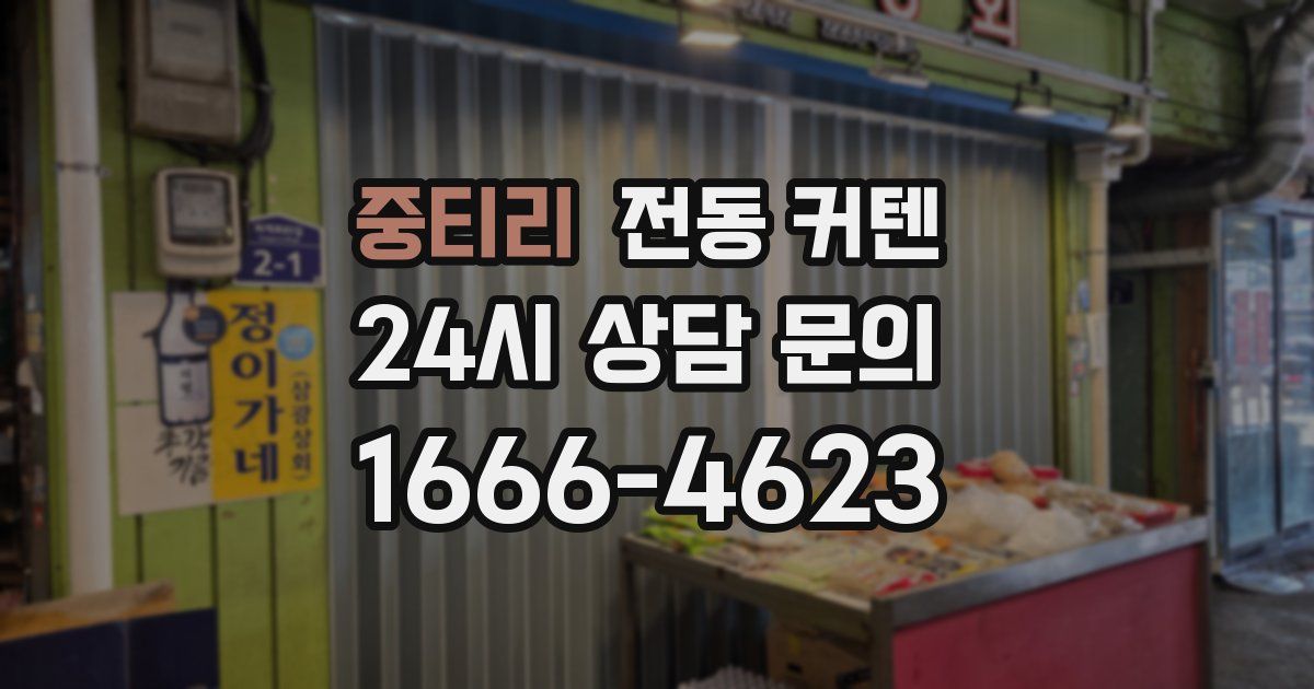중티리 전동 커텐