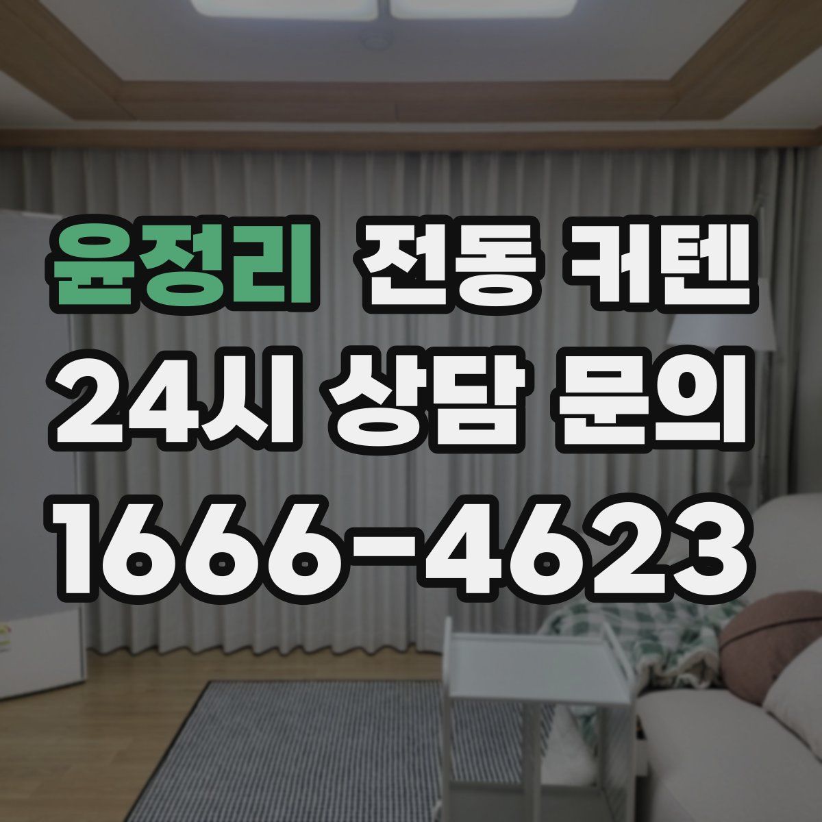 윤정리 전동 커텐