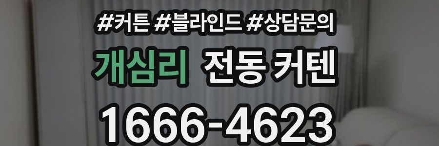 개심리 전동 커텐