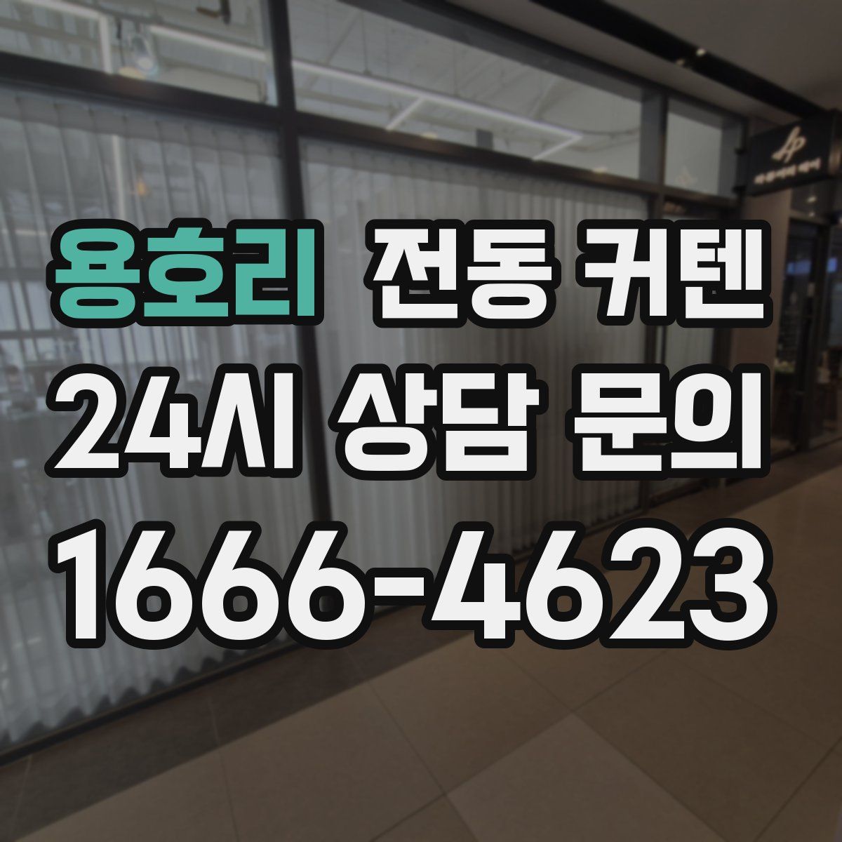 용호리 전동 커텐