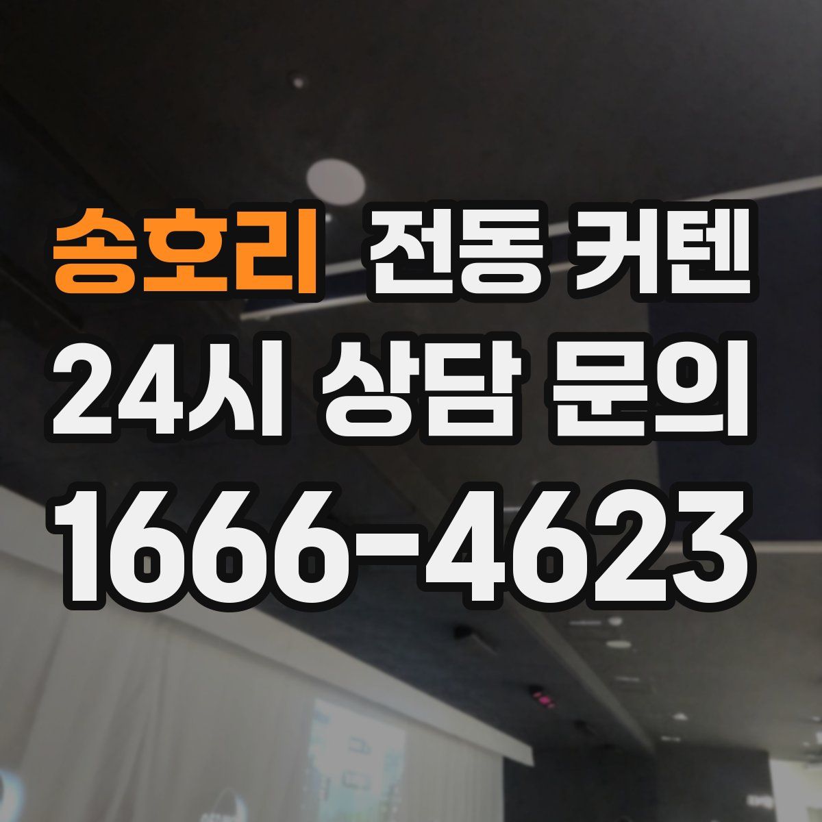 송호리 전동 커텐