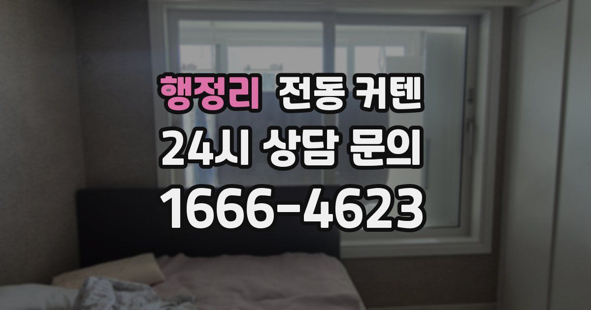 행정리 전동 커텐