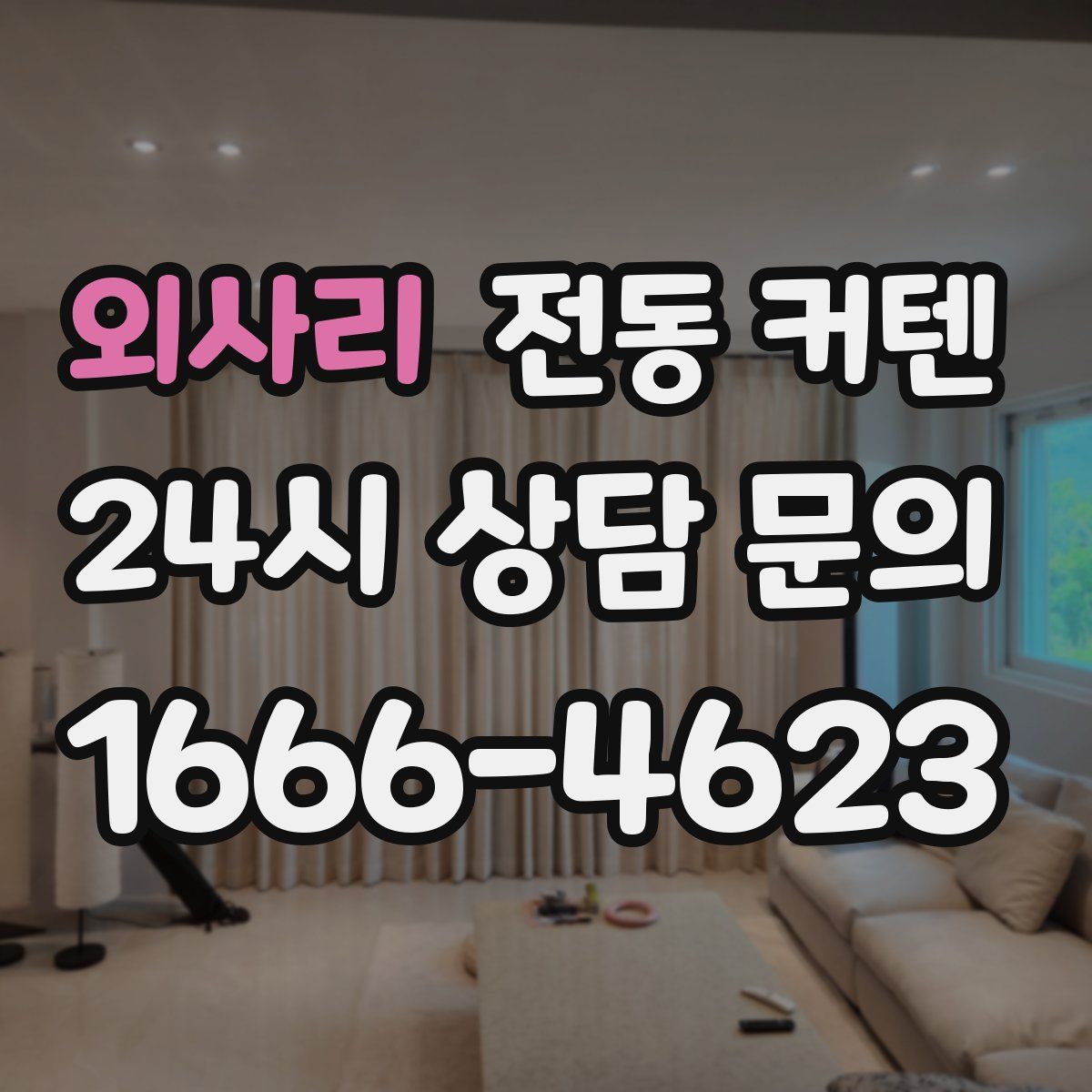 외사리 전동 커텐