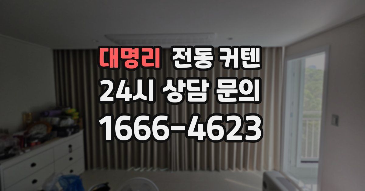 대명리 전동 커텐