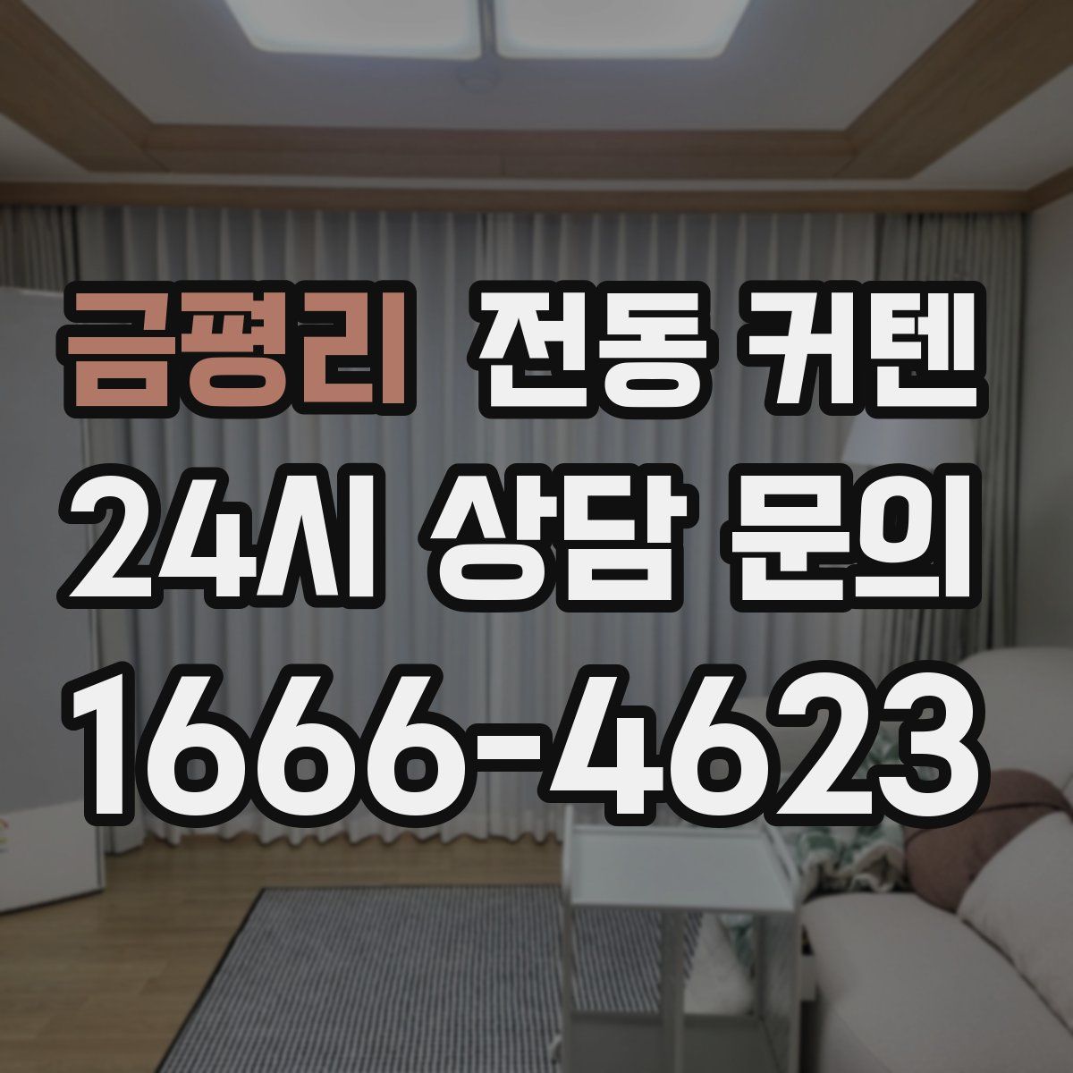 금평리 전동 커텐
