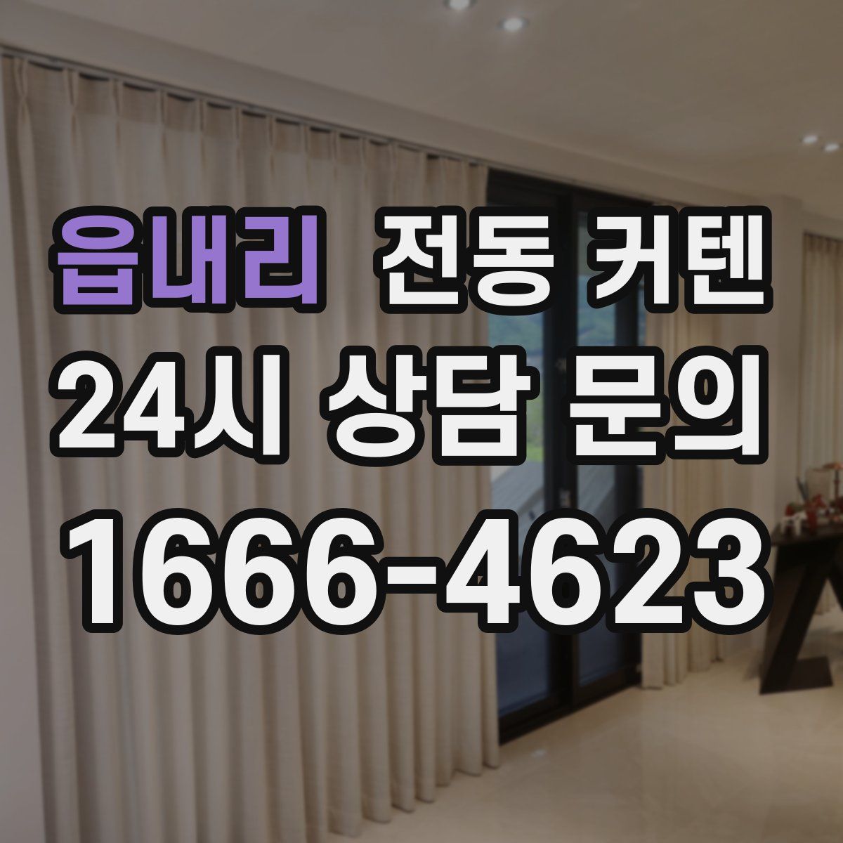 읍내리 전동 커텐