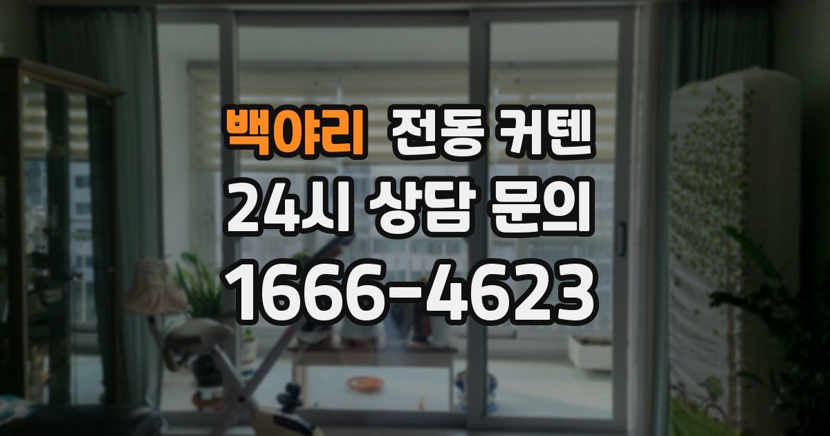 백야리 전동 커텐
