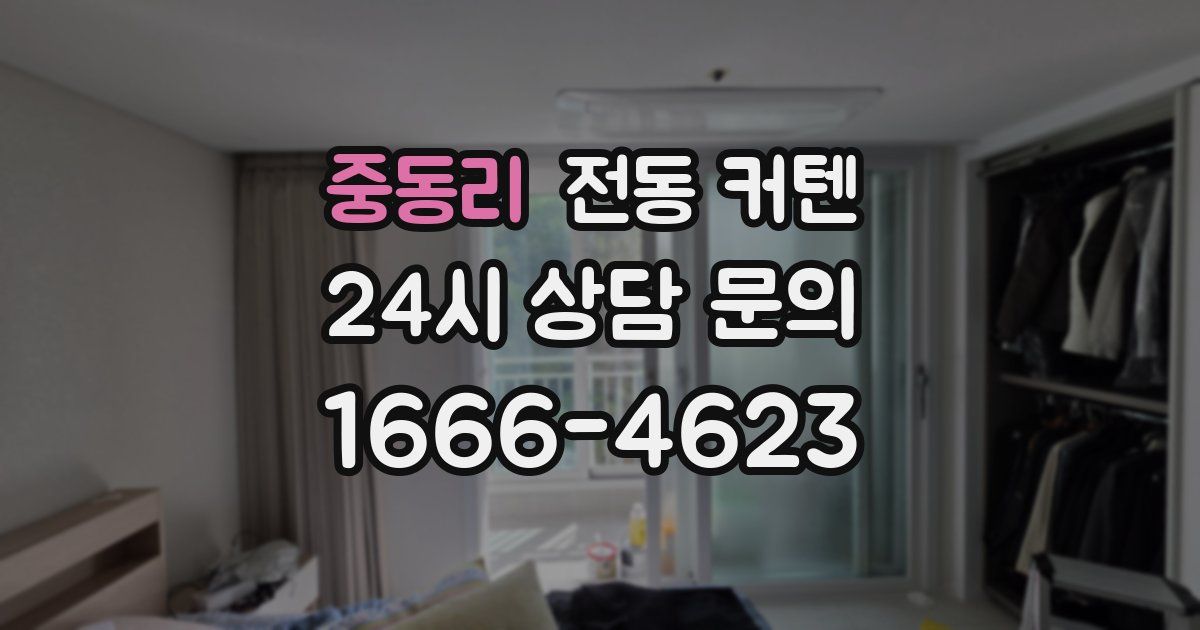 중동리 전동 커텐