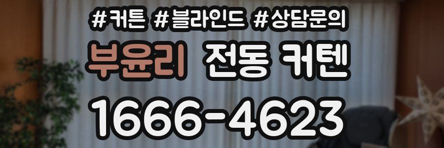 부윤리 전동 커텐