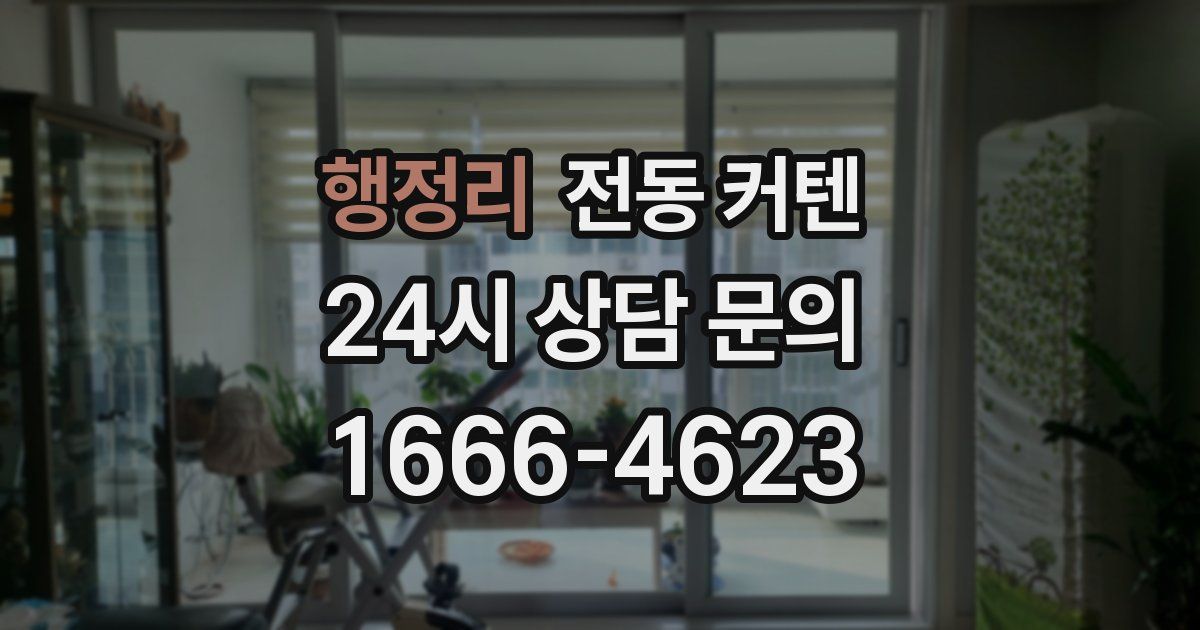 행정리 전동 커텐