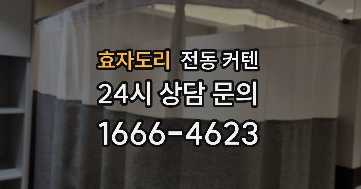 효자도리 전동 커텐