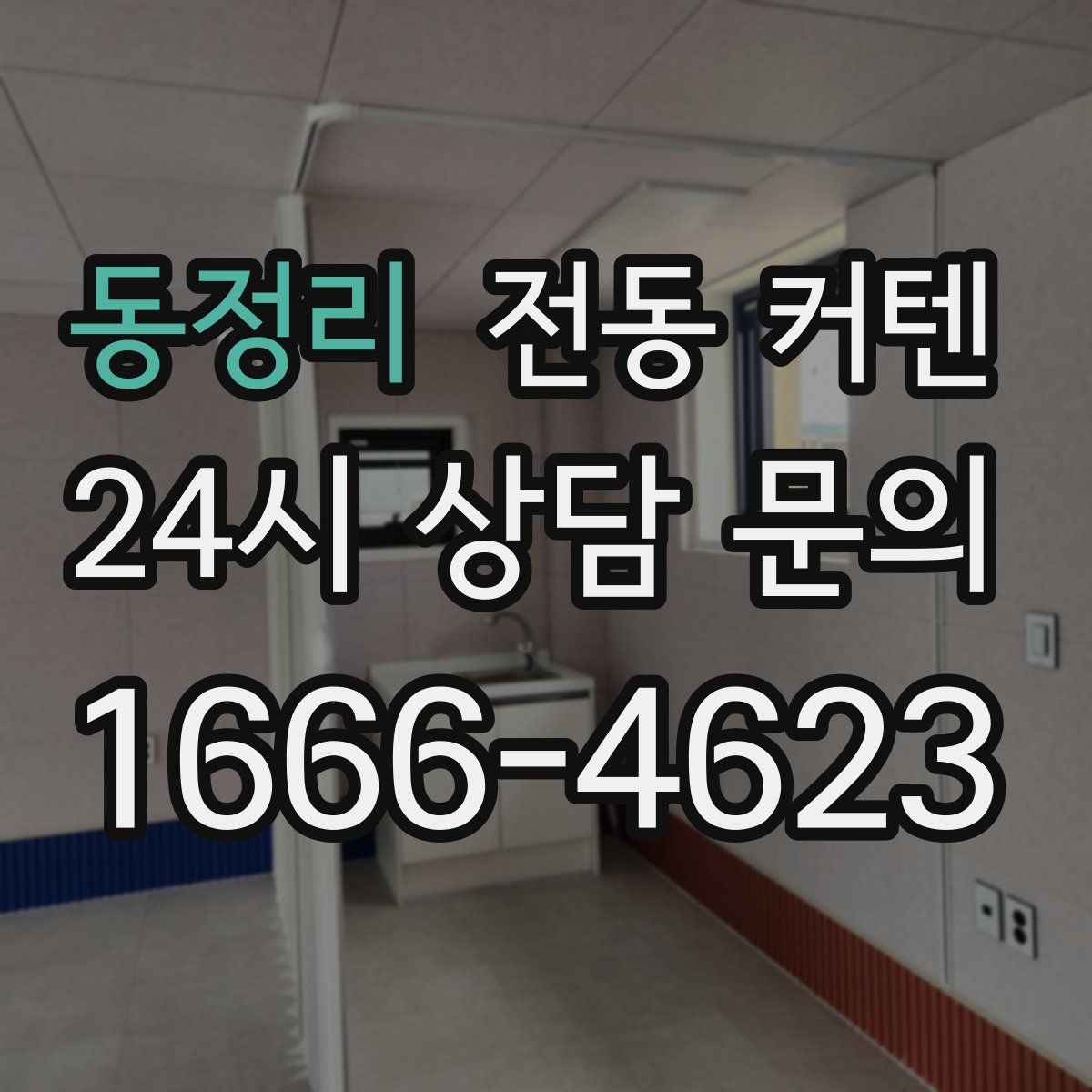 동정리 전동 커텐