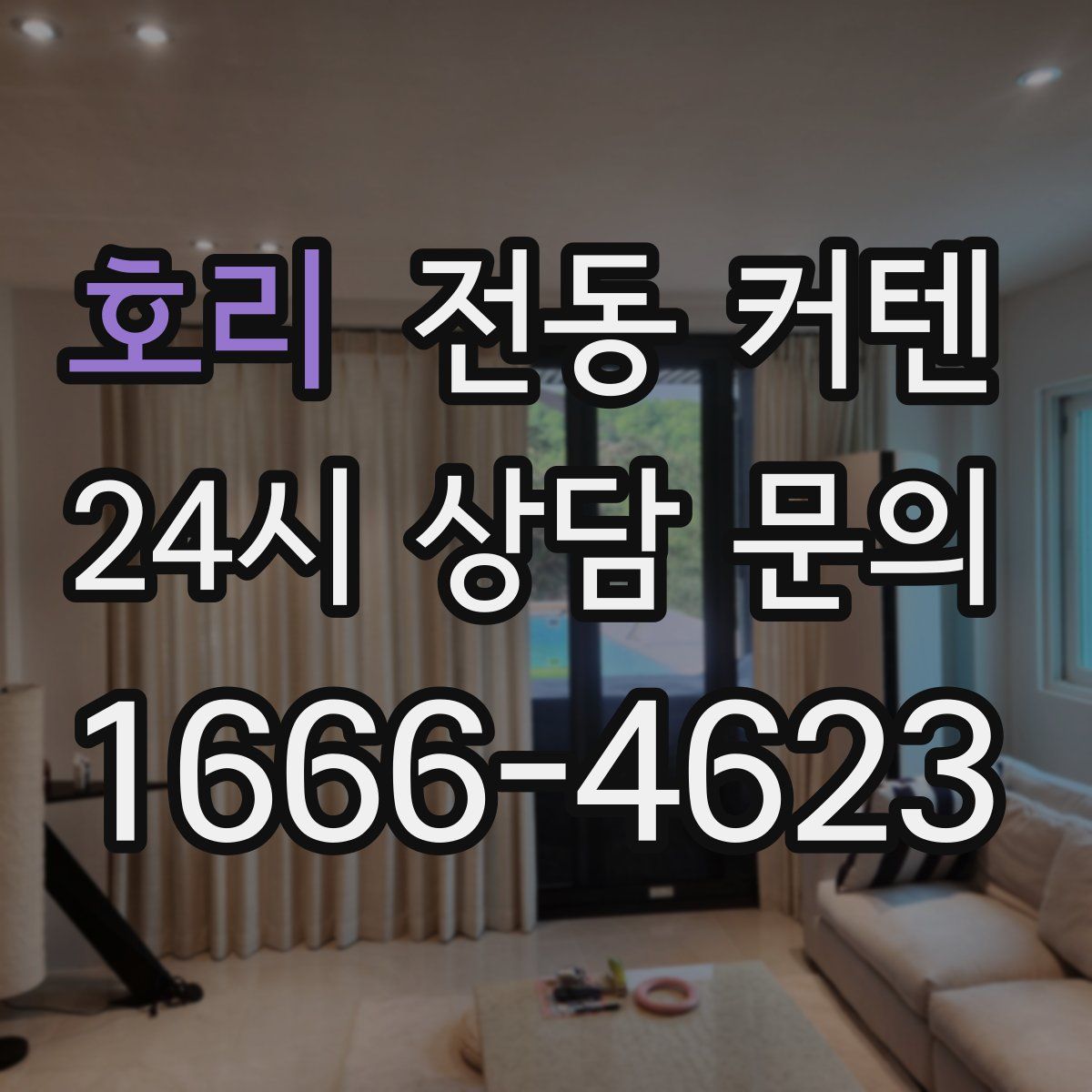 호리 전동 커텐