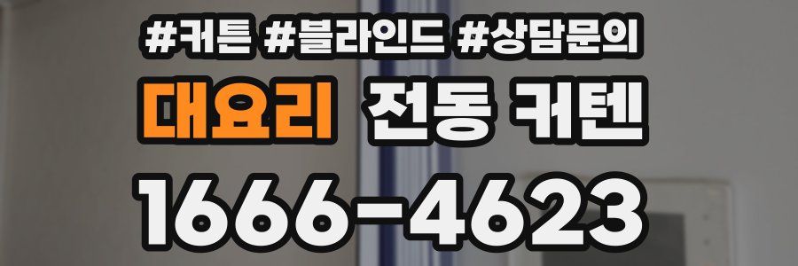 대요리 전동 커텐