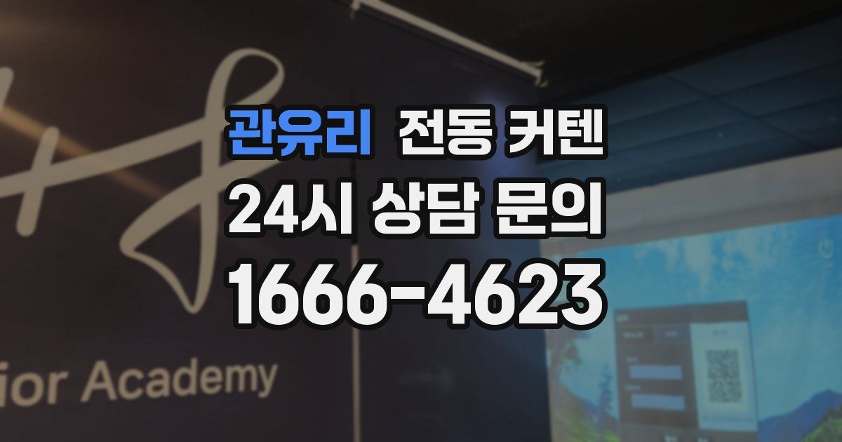 관유리 전동 커텐