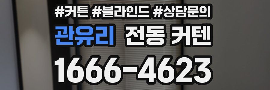 관유리 전동 커텐