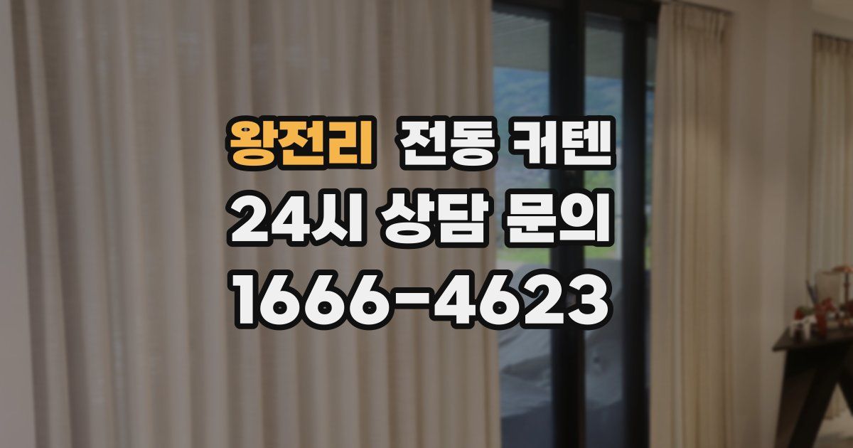 왕전리 전동 커텐
