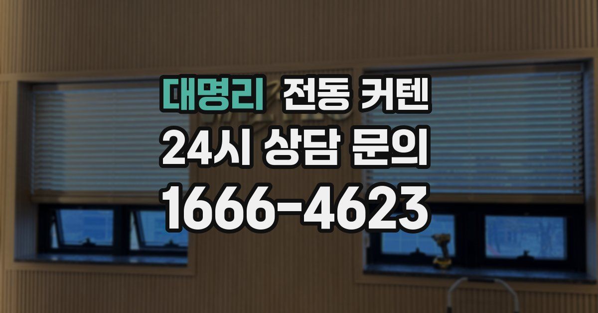 대명리 전동 커텐