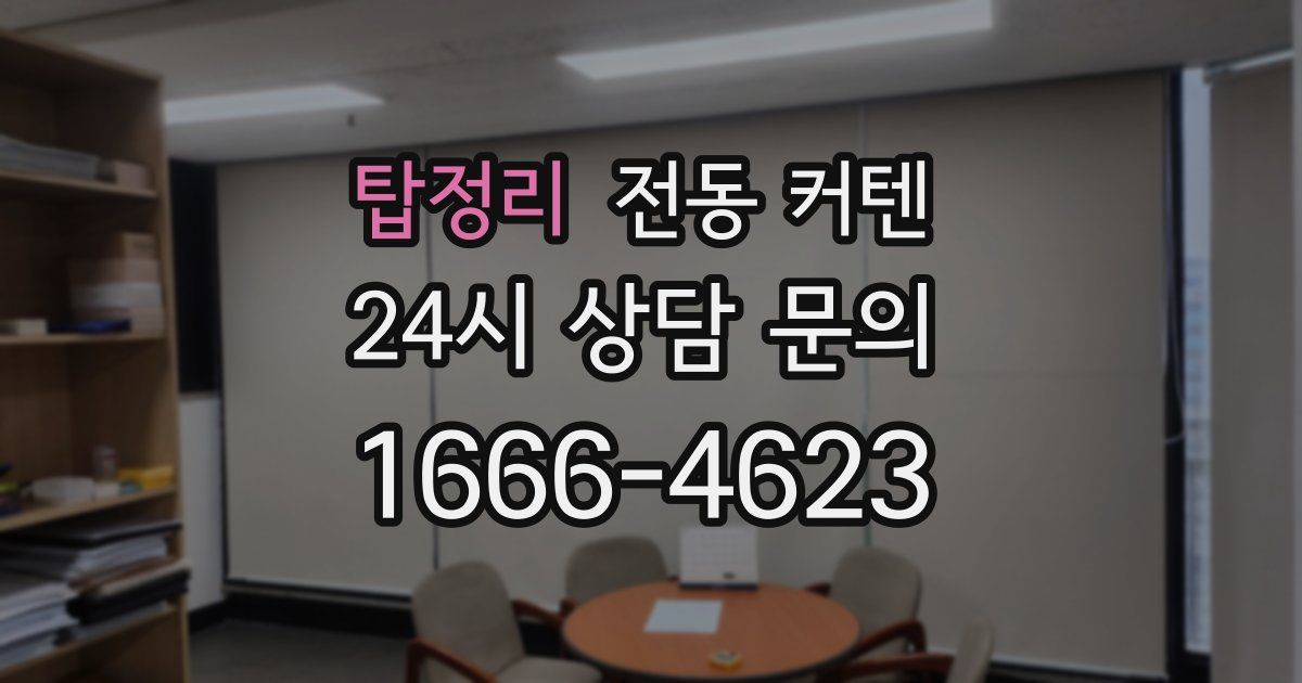 탑정리 전동 커텐