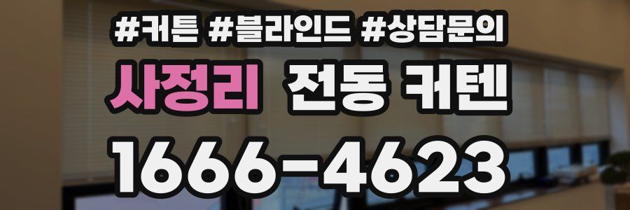 사정리 전동 커텐