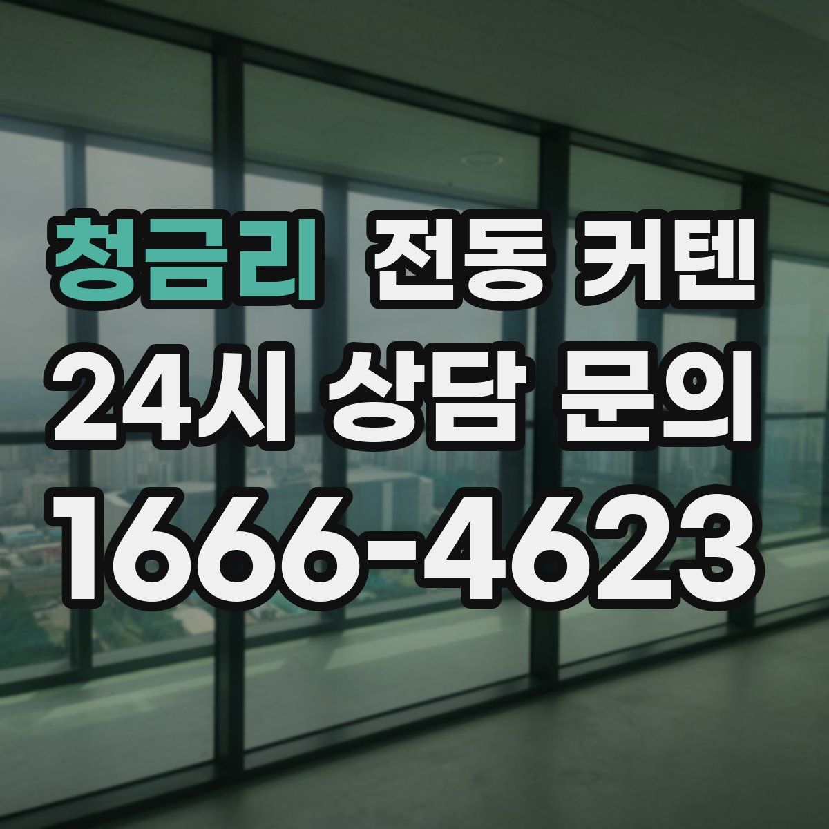 청금리 전동 커텐
