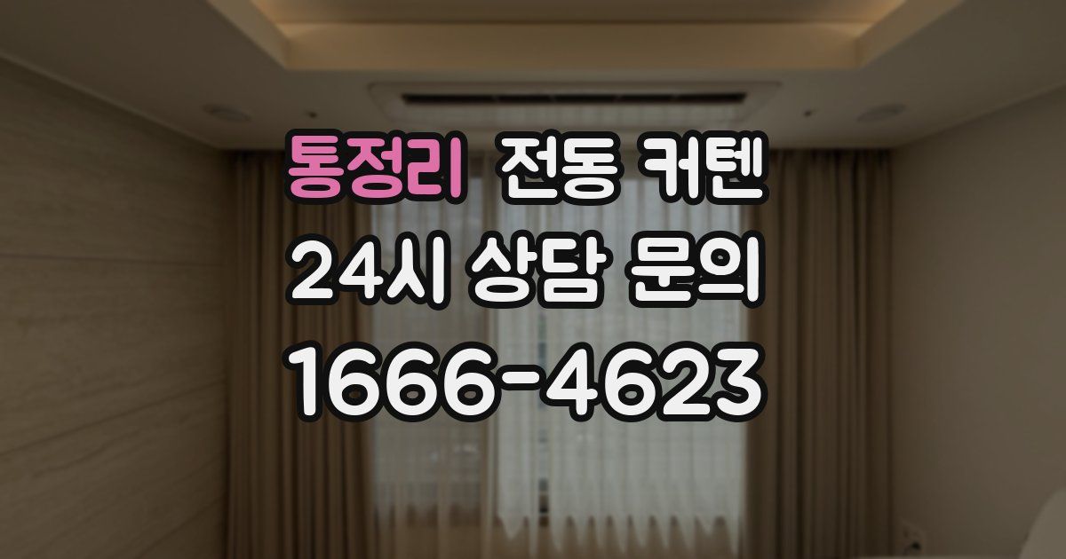 통정리 전동 커텐