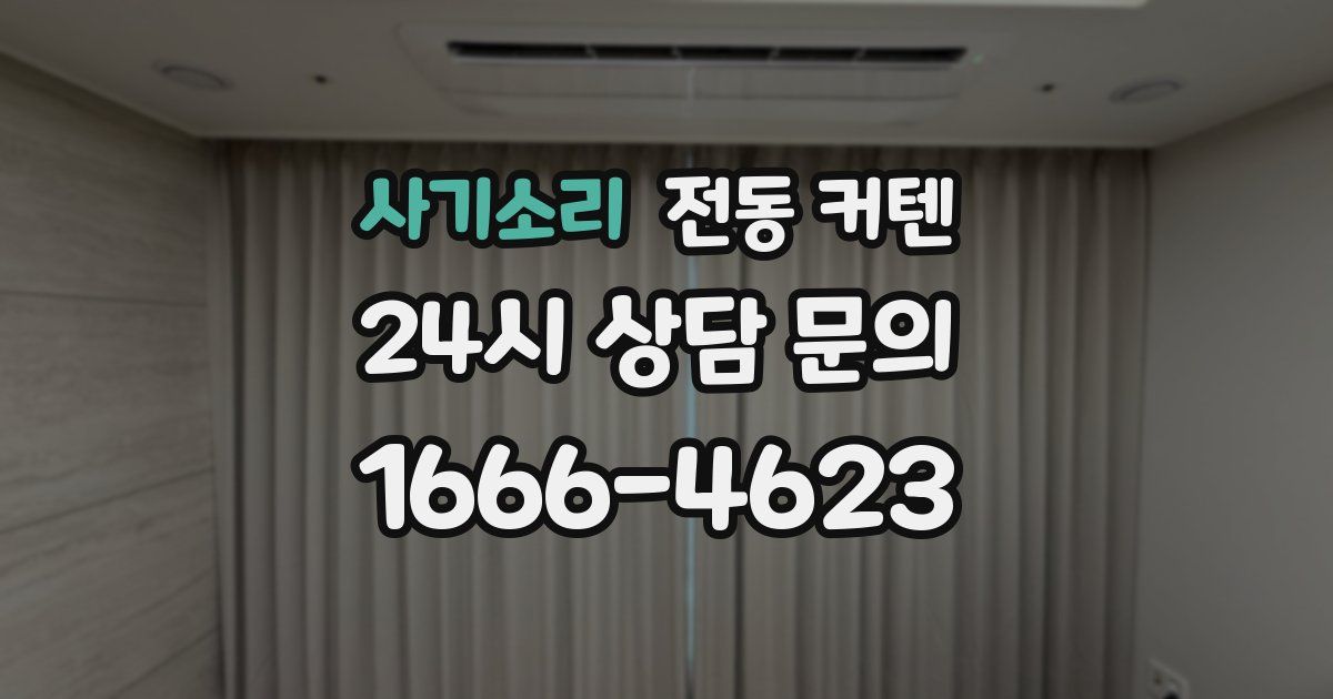 사기소리 전동 커텐