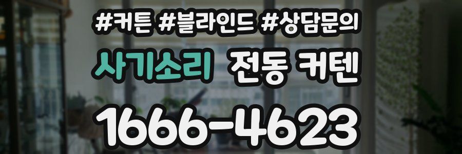 사기소리 전동 커텐