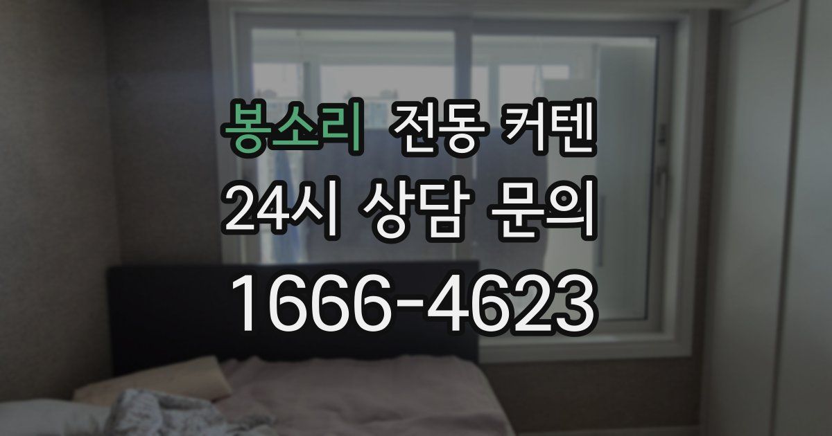 봉소리 전동 커텐