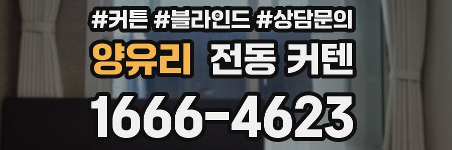 양유리 전동 커텐