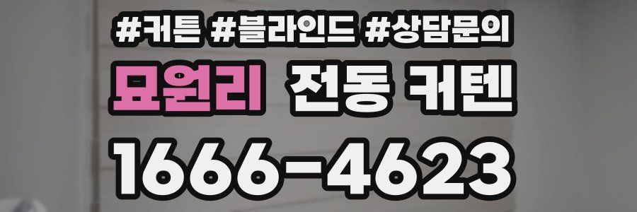 묘원리 전동 커텐